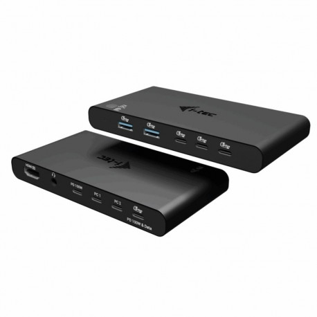 USB Hub i-Tec C31KVMHDMIDOCKPD Black 100 W