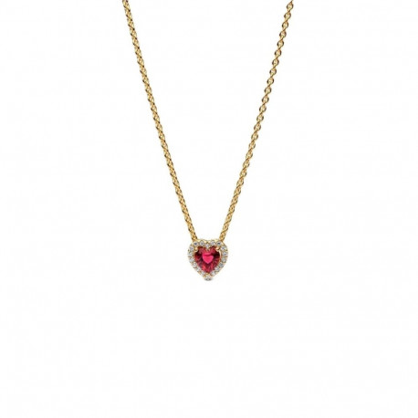 Ladies' Necklace Pandora 368425C02-45 Golden Pink