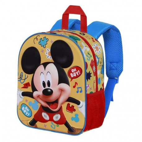 School Bag Mickey Mouse Yellow 30 x 25 x 10 cm