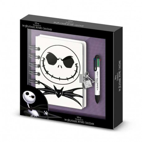 Diary with accessories The Nightmare Before Christmas Lilac 24 x 23 x 2,5 cm