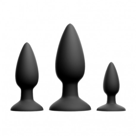 Anal plug NS Novelties Renegade Black 3 Pieces (7,6 cm) (10 cm) (5,7 cm)
