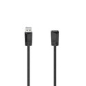 USB Cable Hama 00200620 Black Male Plug/Socket