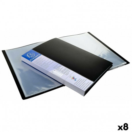 Organiser Folder Exacompta Black A4 24 x 32 cm (8 Units)