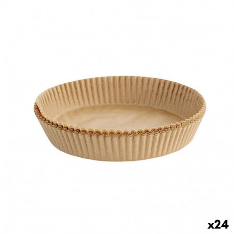 Air fryer paper Algon Ø 16 cm Brown 35 Pieces (24 Units)