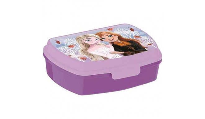 Sandwich Box Frozen Multicolour Plastic Rectangular