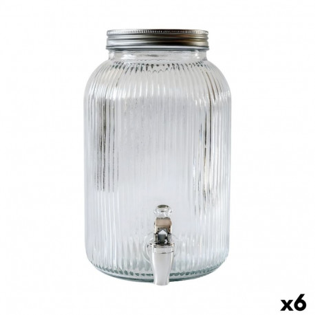 Water Dispenser La Mediterránea Lines Glass 4 L 15 x 26 cm (6 Units)