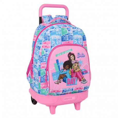 Ratastega koolikott Barbie Mitmevärviline 33 x 45 x 22 cm