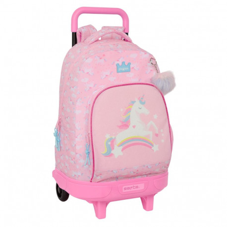 Ratastega koolikott Glow Lab Roosa 33 x 45 x 22 cm