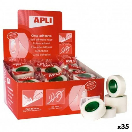 Adhesive Tape Apli Transparent 19 mm x 33 m (35 Units)