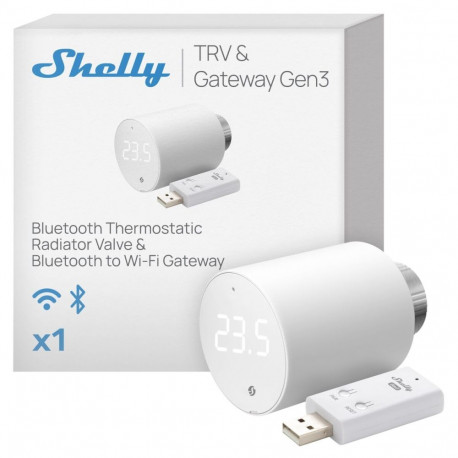 Thermostat Shelly SHELLY BLU TRV White