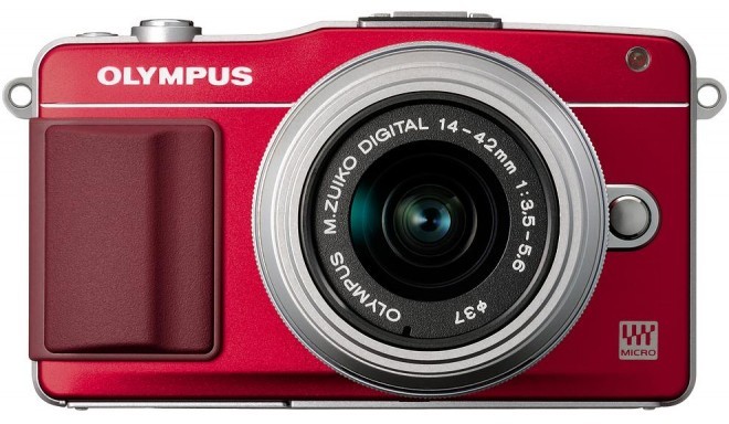 Olympus PEN Mini E-PM2 + 14-42mm II Kit, red