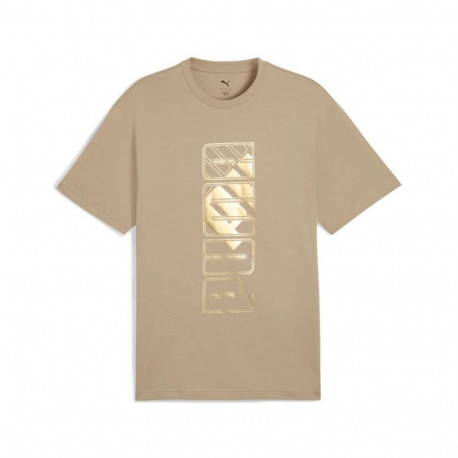 Lühikeste varrukatega T-särk, meeste Puma Maximal Metallic Relaxed Helepruun