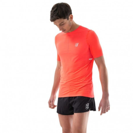 Lühikeste varrukatega T-särk, meeste Compressport Pro Racing Punane