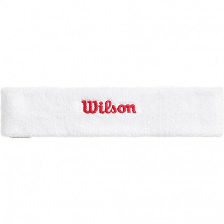 Sports Strip for the Head Wilson Terry Logo Headband White One size