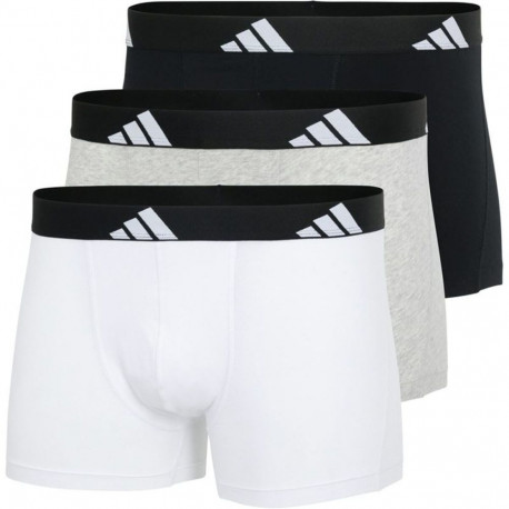 Meeste bokserid Adidas Slip Active Flex Cotton Valge 3 Tükid, osad