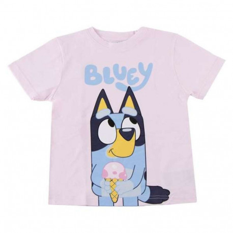 Child's Short Sleeve T-Shirt Bluey Light Pink