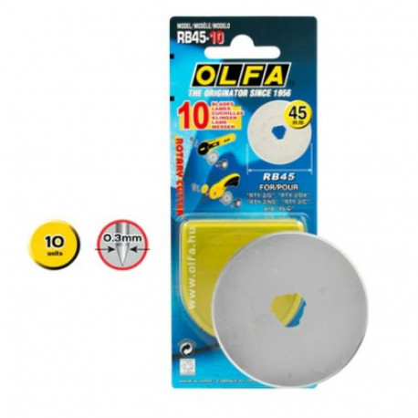 Cutting disc Olfa 45 X 0,3 MM 10 Pieces