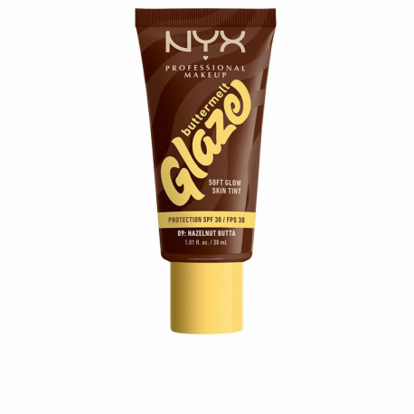 Facial Sun Cream NYX BUTTERMELT GLAZE Nº 09-Hazelnut Butta Spf 30 30 ml