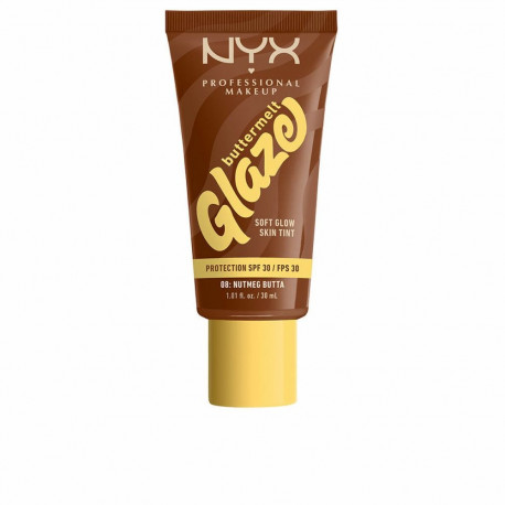 Facial Sun Cream NYX BUTTERMELT GLAZE Nº 08-Nutmeg Butta Spf 30 30 ml