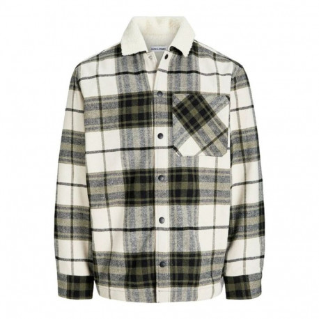 Pikkade varrukatega särk, meeste Jack & Jones Jjzac Teddy Overshirt Ls Oliiv - XL