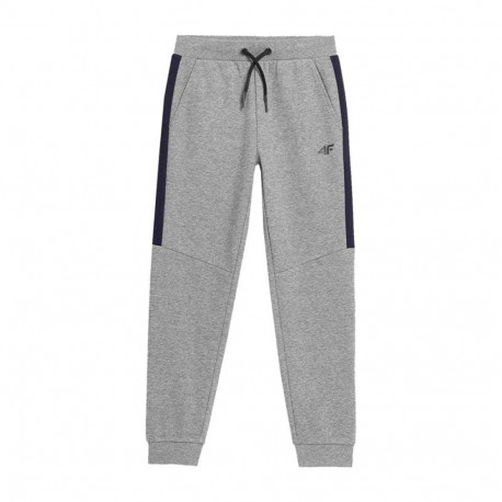 Long Sports Trousers 4F JSPMD002 Grey - 8-9 Years