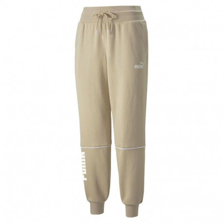 Long Sports Trousers Puma Power Colorblock Beige Lady