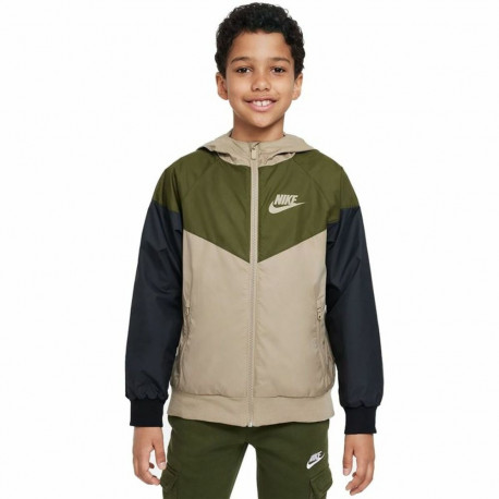 Children's Sports Jacket Nike Sportswear Windrunner Green