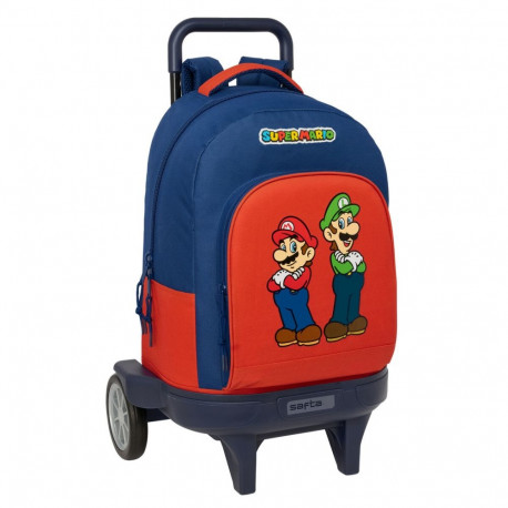 School Bag Super Mario Mamma mia Red Navy Blue 33 x 45 x 22 cm