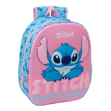 School Bag Lilo & Stitch Pink Light Blue 27 x 33 x 10 cm