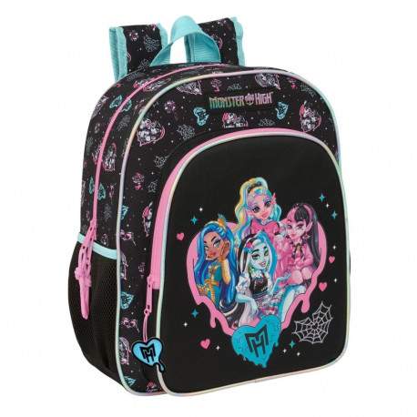 School Bag Monster High Black 32 x 38 x 12 cm