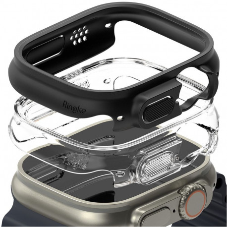 Ringke Ringke Slim 2-pack Case for Apple Watch Ultra 1/2 (49mm) - Clear and Matte Black