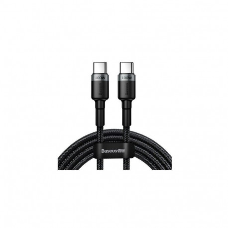 Baseus Cafule nylon cable USB Type C Power Delivery 2.0 100W 20V 5A 2m gray (CATKLF-ALG1) Black