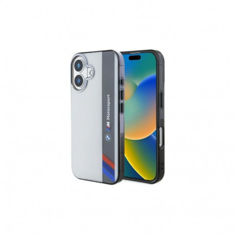 BMW BMW Motosport IML Vertical Stripe iPhone 16 Case - Gray