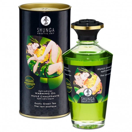 Shunga warming oil exotic green tea 100ml