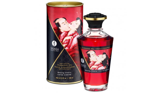 Shunga soojendav õli blazing cherry 100ml