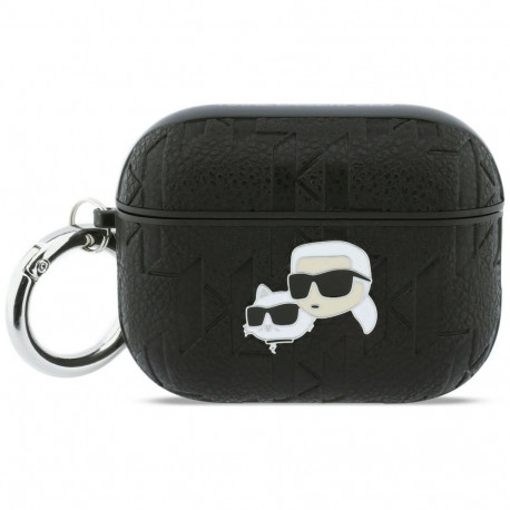 Karl Lagerfeld Monogram Karl & Choupette Head Case for AirPods Pro 3 - Black