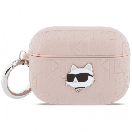Karl Lagerfeld Monogram Choupette Head Case for AirPods Pro 3 - Pink