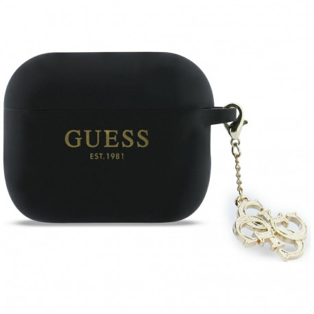 Guess Silicone 4G Charm Case for AirPods Pro 3 - Black
