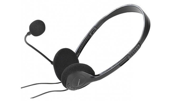 Vivanco kõrvaklapid + mikrofon Basic, must (31929)