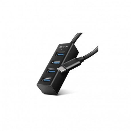 Axagon HUE-M1C 4x USB 3.2 Gen 1 MINI hub, metal, 20cm USB-C cable