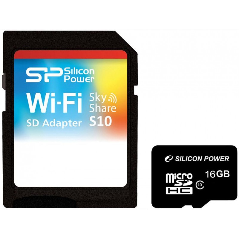 Silicon Power mälukaart microSDHC 16GB + adapter Sky Share S10