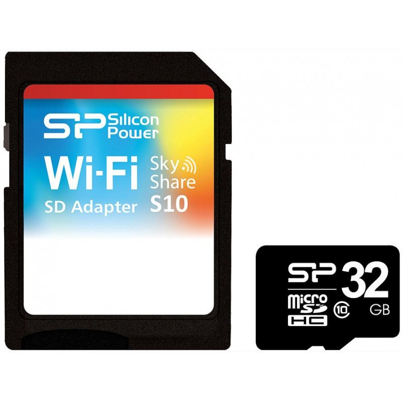 Silicon Power mälukaart microSDHC 32GB + adapter Sky Share S10