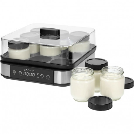 Yoghurt maker with a thermostat, 9 jars, 1.6 L BROWIN 801018, 40 W, 230 V