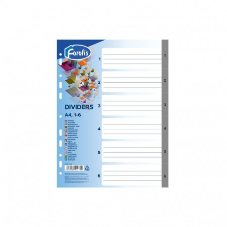 Registri vahelehed A4 1-5 hall plast