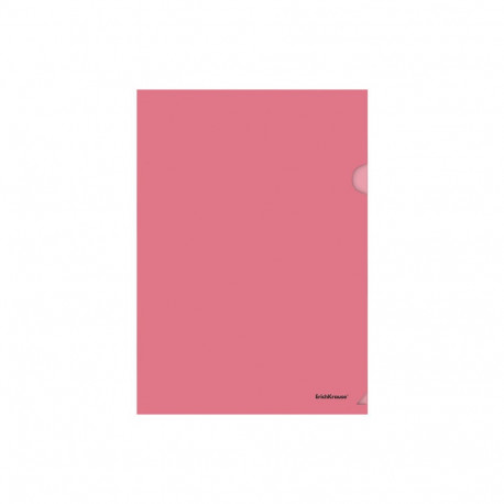 Clear holder ErichKrause Fizzy Classic, A4, 140 mcm, semitransparent, red (12 pcs in a bag)