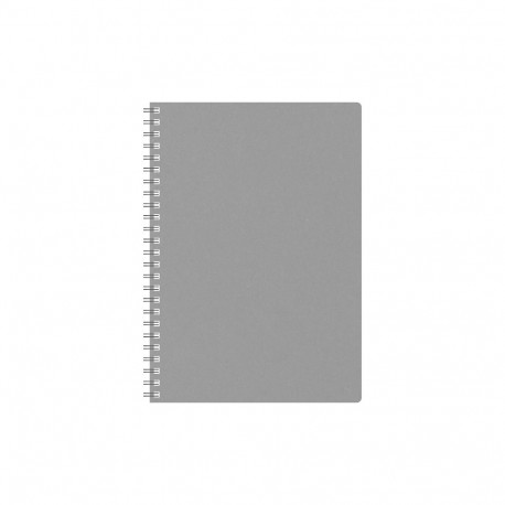 Märkmik A5 Kartong 155x210mm, ruut, helehall, spiraalköide, kartongist kaaned, Timer