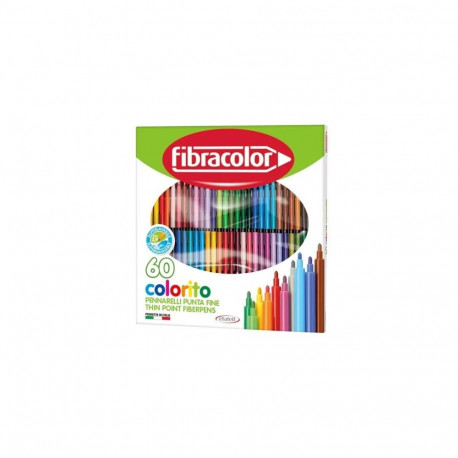 Viltpliiats Fibracolor Colorito kolmnurkne 60 tk 1 x 36 ja 1 x 24  värvi