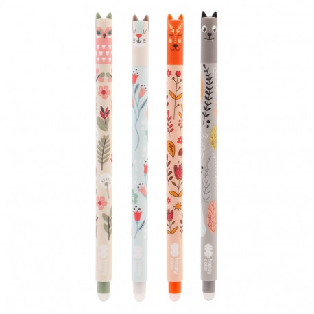 Kustutatav tindipliiats FLORAL ART, 0.5mm, sinine