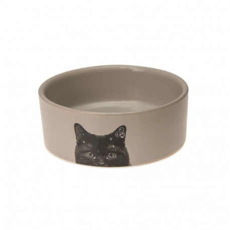CERAMIC CAT BOWL KARLIE 250ML CREAM