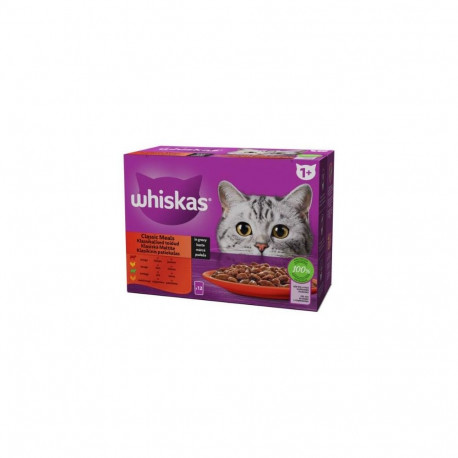 CANNED FOOD CATS WHISKAS MEAT 12X85G